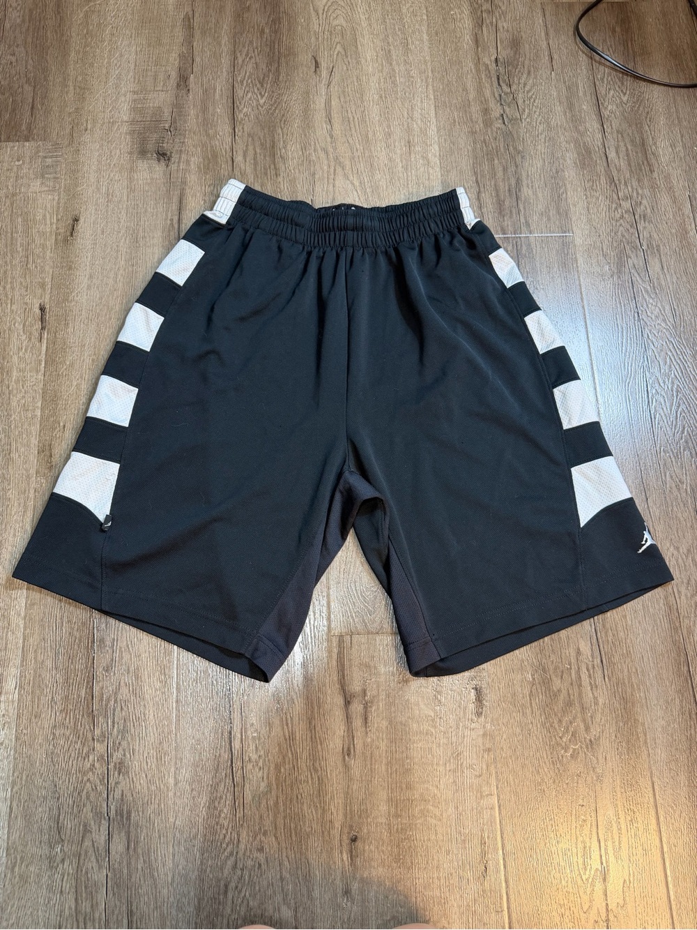 Jordan Black Athletic Shorts with White Side Panels